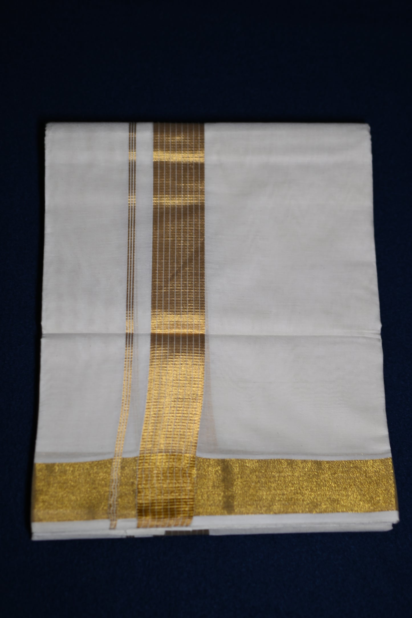 Kerala Kasavu Cotton Double Mundu